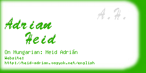 adrian heid business card